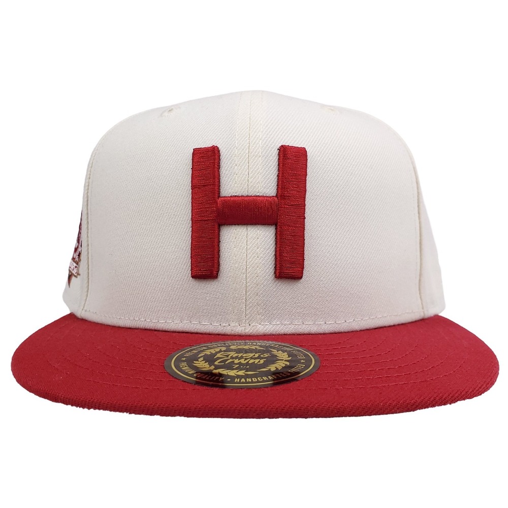 Hilldale Giants Rings & Crowns NLB Fitted 7 1/2 Flatbill Hat Cap 3D Logo NWT